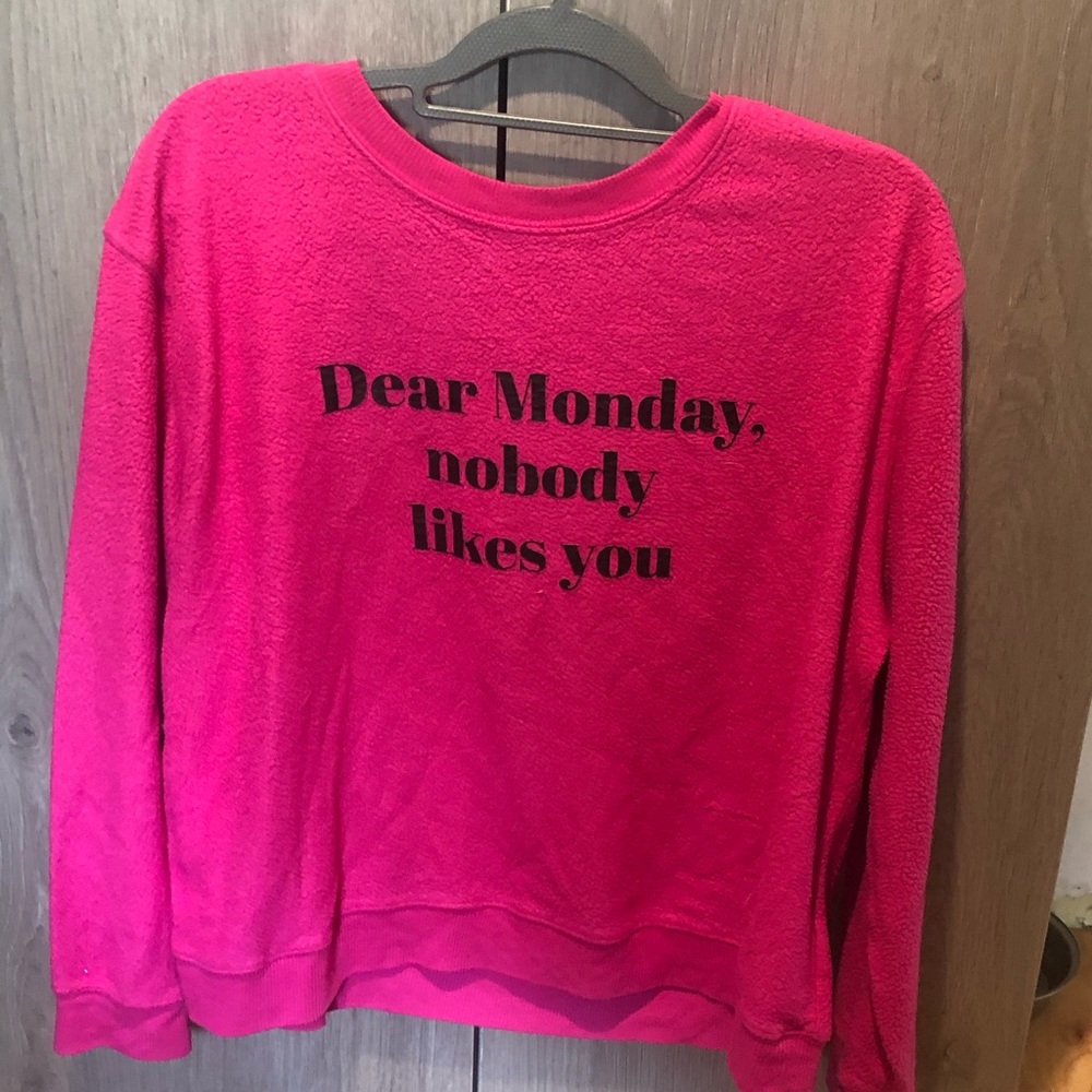 Bright pink sweater